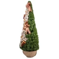 Choinka sztuczna dekorowana srebro-pomarańczowa MAROKO 180 cm PREMIUM
