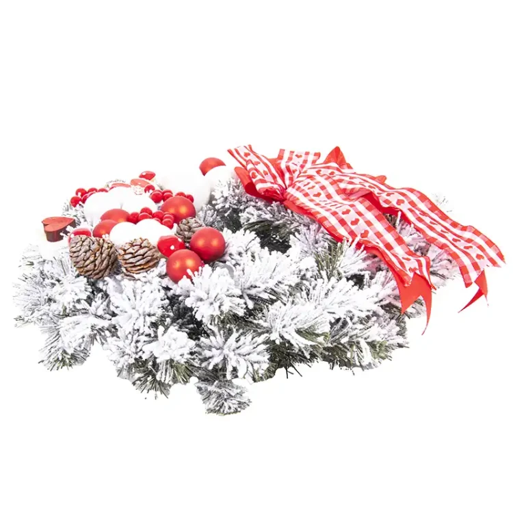 Ośnieżony Wianek Świąteczny Premium 35 cm - INGRID