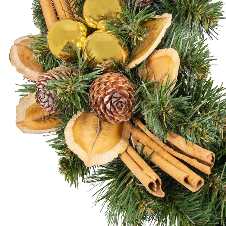 Wianek Świąteczny Premium 35 cm - GOLD