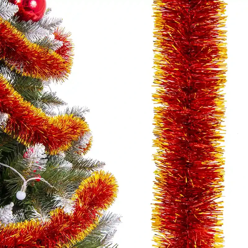 Łańcuch na choinkę 6 m - czerwono-złoty fot. 8