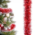 Łańcuch na choinkę 6 m - czerwono-srebrny fot. 2