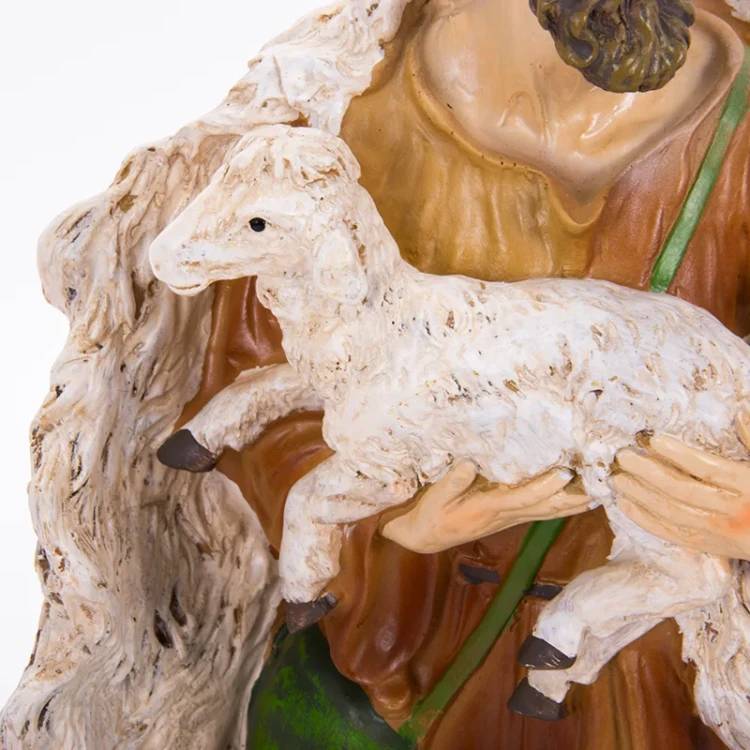 Zestaw figur do szopki Bożonarodzeniowej - 47 cm kpl. 10 ozdób