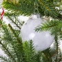 Szklane bombki z piórami 7 cm kpl. 4 szt.
