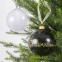 Zielone szklane bombki z gwiazdkami 8 cm - kpl. 6 szt.