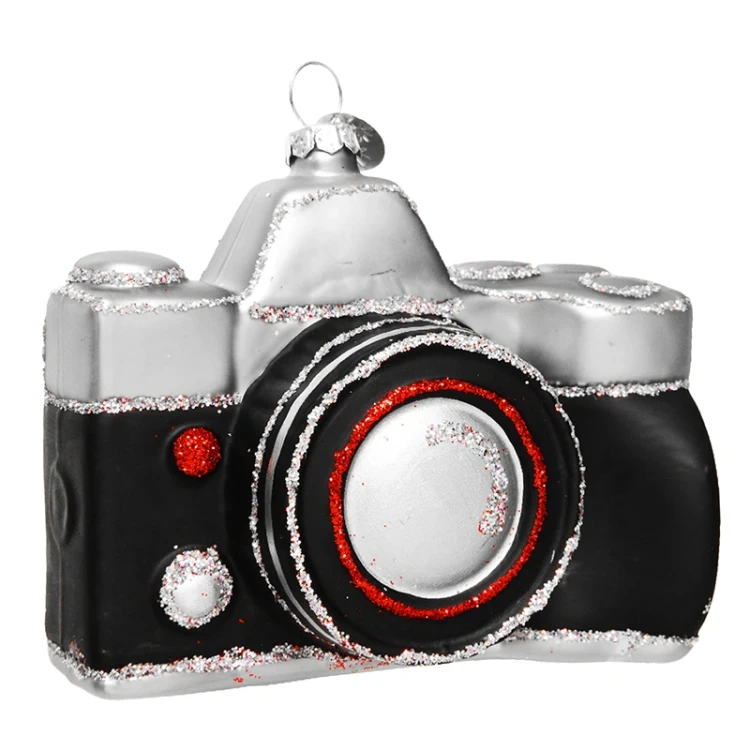 Szklana Zawieszka na choinkę - Aparat fotograficzny 10 cm