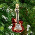 Zestaw szklanych zawieszek na choinkę - gitara, radio i słuchawki