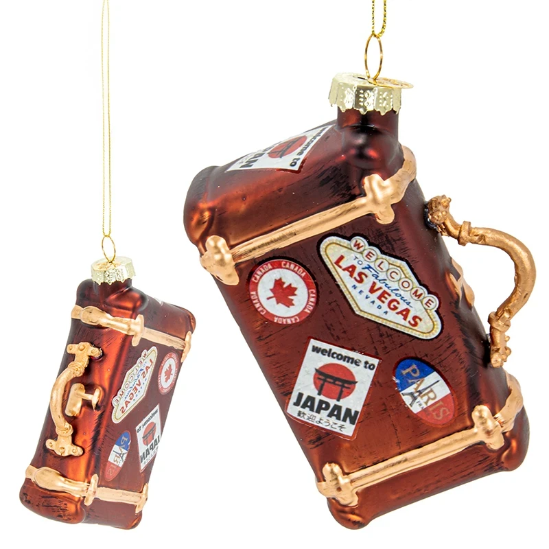 Szklana bombka Zawieszka na choinkę - Walizka