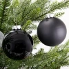 Szklane bombki choinkowe - matowe i błyszczące - 12 szt. 8 cm — Ciepły czarny45