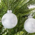 Szklane bombki choinkowe - matowe i błyszczące - 15 szt. 6 cm — Zimny biały fot. 10