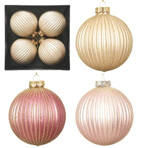Szklane Bombki na choinkę kpl. 4 szt.
