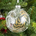 Zestaw 12 Przezroczystych Szklanych Bombek - 8 cm