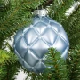 Zestaw szklane bombki 10 cm - niebieskie 6 szt.