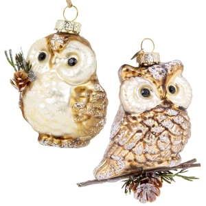 Szklana Sowa - Zawieszka choinkowa
