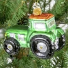Szklany Traktor - Zawieszka na choinkę 9 cm fot. 3