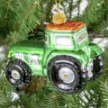 Szklany Traktor - Zawieszka na choinkę 9 cm fot. 3