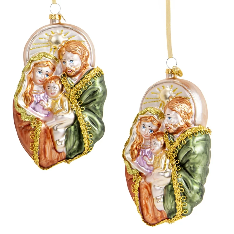 Święta Rodzina - Szklana Bombka choinkowa - 14,5 cm