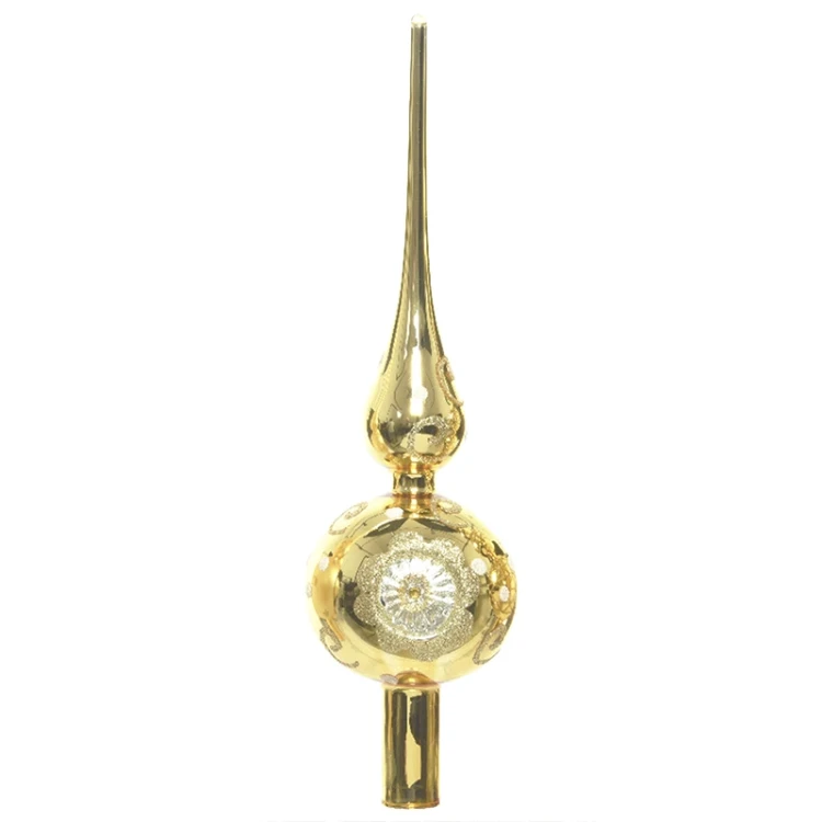 Szklany szpic choinkowy 31 cm fot. 15