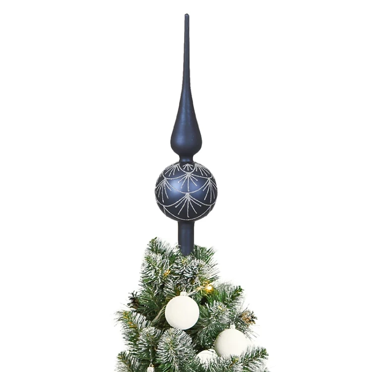 Szklany szpic choinkowy - Koronka 31cm fot. 5