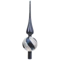 Szklany szpic choinkowy 31 cm - Wzór Spirali fot. 3