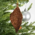 Brokatowy Liść Zawieszka choinkowa - 13 cm fot. 6