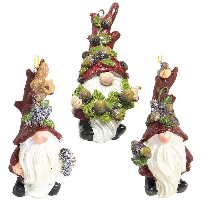 Świąteczny Gnom Zawieszka choinkowa - 9 cm fot. 10