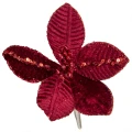 Poinsecja na klipsie - 11,5 cm fot. 3