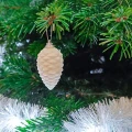 Brokatowe szyszki - Choinkowe zawieszki 8,5 cm