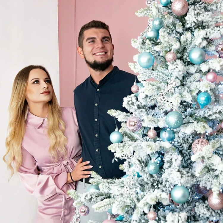 Różowe bombki choinkowe - 30 szt. 3 cm