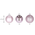 Różowe bombki choinkowe - 30 szt. 3 cm