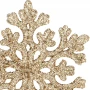 Świąteczny Glamour: Złoty Płatek Śniegu - Zawieszka 8 cm