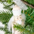 Dziadek do orzechów 12 cm - Świąteczna zawieszka na choinkę