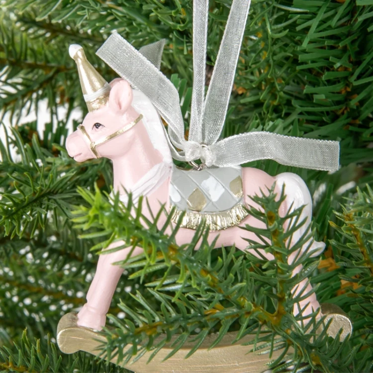 Koń na biegunach 8 cm - Świąteczna zawieszka na choinkę fot. 11