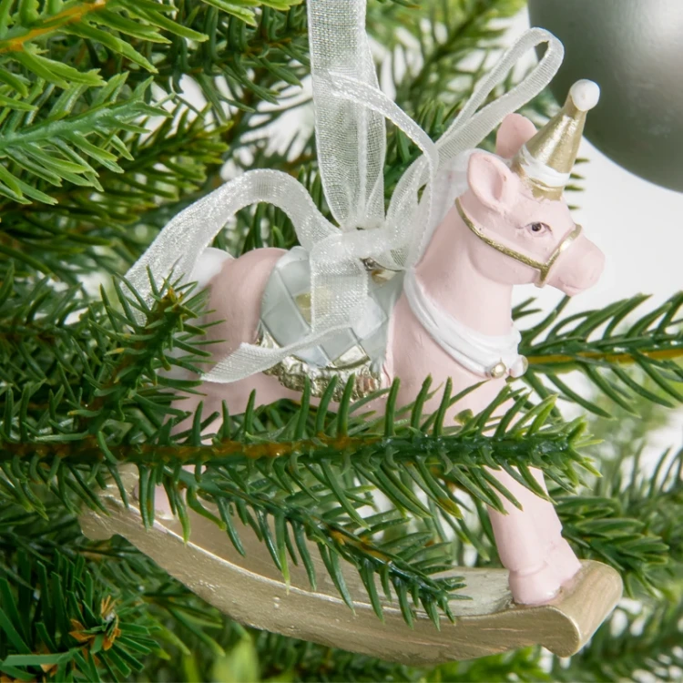 Koń na biegunach 8 cm - Świąteczna zawieszka na choinkę fot. 8