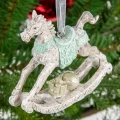 Konik na biegunach 7 cm - Świąteczna zawieszka na choinkę
