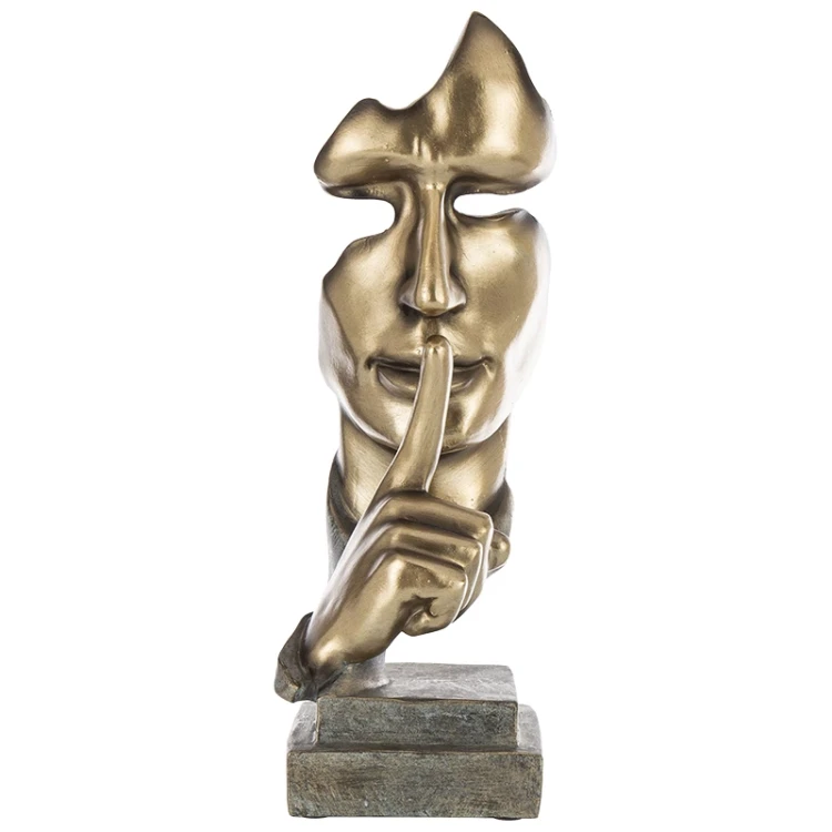 Głęboka Cisza w Złotej Oprawie - Dekoracyjna Figurka 25 cm