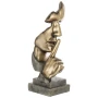 Elegancja i Misterium - Złota Maska 'Cisza' o Wysokości 25 cm