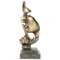 Cisza Złotą Nitką Wyhaftowana - Figurka Maska o Wysokości 25 cm