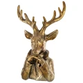 Figurka - Złoty zamyślony renifer - Wzór 2 fot. 4