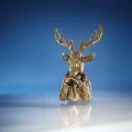 Figurka - Złoty zamyślony renifer fot. 4