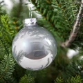 Szklane bombki choinkowe - matowe i błyszczące - 15 szt. 5,5 cm - Szare fot. 21