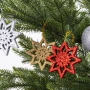Płatki śniegu 7,5 cm - zawieszki choinkowe 12 szt. fot. 2