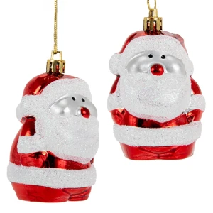 Zawieszka Św. Mikołaj 8 cm - kpl. 2 szt. 