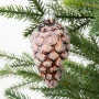 Zawieszka Szklana szyszka 8,5 cm - kpl. 5 szt.
