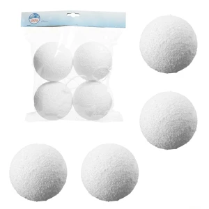 Śnieżna kula 10 cm - bombka na choinkę 4 szt.