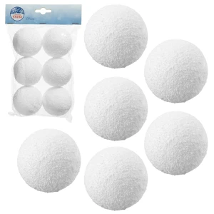 Śnieżna kula 8 cm - bombka na choinkę 6 szt. 