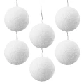 Śnieżna kula 8 cm - bombka na choinkę 6 szt.