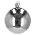 Srebrne bombki choinkowe - 20 szt. 4 cm