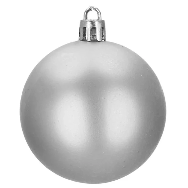 Srebrne bombki choinkowe - 20 szt. 4 cm