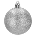Srebrne bombki choinkowe - 20 szt. 4 cm
