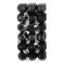 Bombki choinkowe czarne 3 cm - kpl. 36 szt.